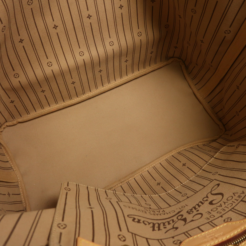 LOUIS VUITTON Monogram Neverfull GM金扣手挽袋-4