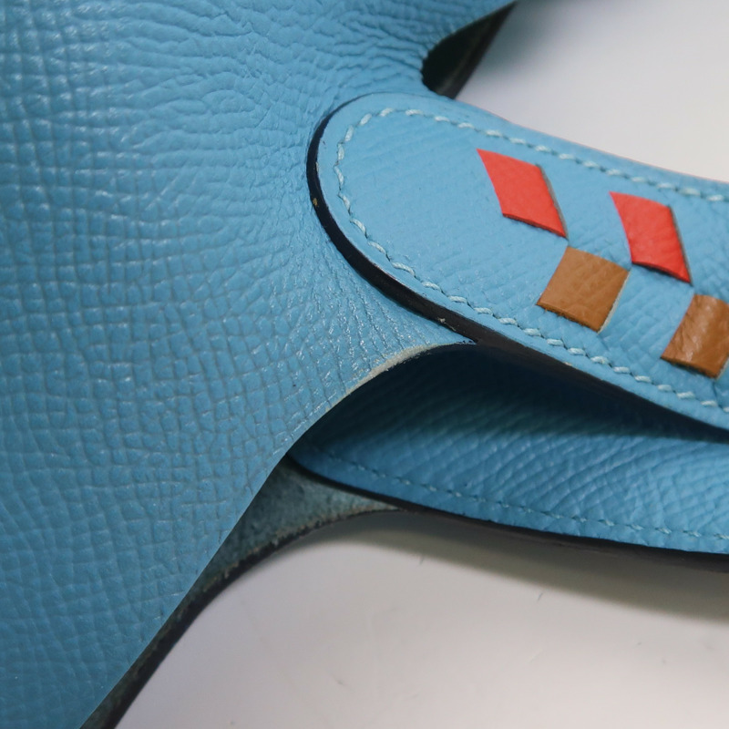 HERMES Epsom皮革Picotin MM銀扣手挽袋Bleu Du Nord-15