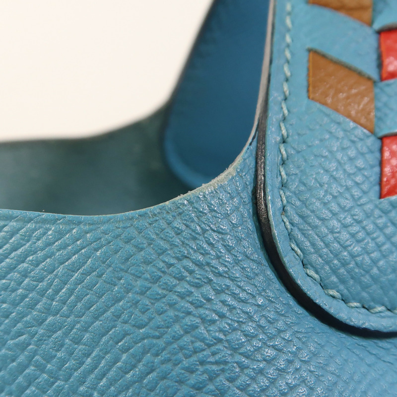 HERMES Epsom皮革Picotin MM銀扣手挽袋Bleu Du Nord-16