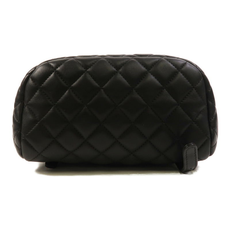 CHANEL 羊皮皮革Backpack金扣背包-3