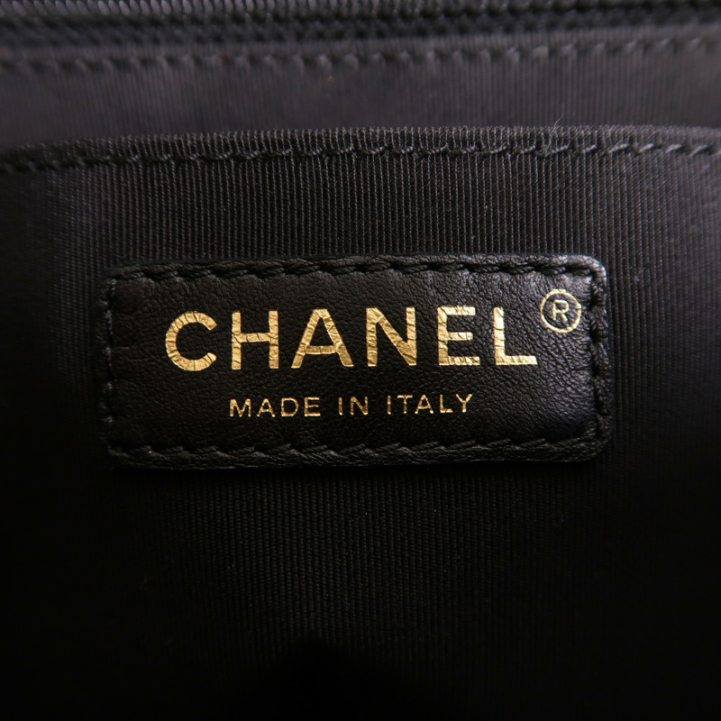 CHANEL 羊皮皮革Backpack金扣背包-5