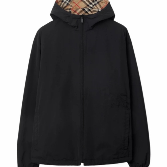 Burberry 男士 雙面格紋休閒夾克XXXS XS S M L XL XXL碼模特身高 184 CM，穿著 UK M 碼-1