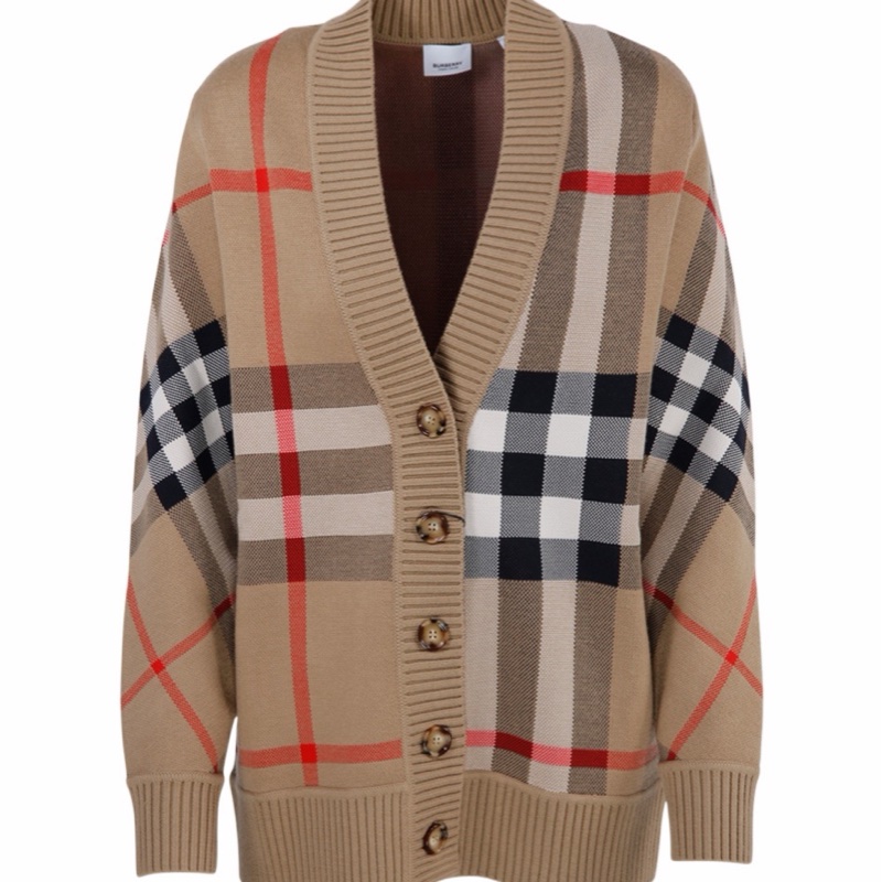 Burberry 女士 格紋羊毛混紡開衫XXXS XXS XS S M L XL碼-0