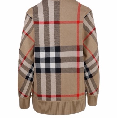 Burberry 女士 格紋羊毛混紡開衫XXXS XXS XS S M L XL碼-3