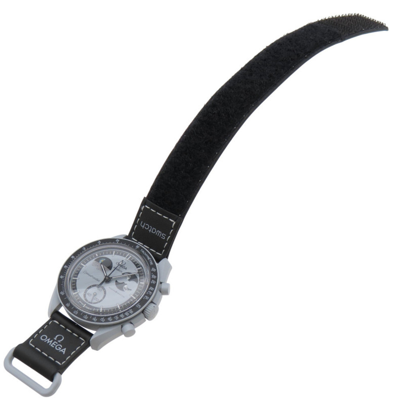 全新歐米茄 x Swatch 超霸系列地球任務月相石英腕錶 SO33M700，尼龍錶帶和生物陶瓷錶殼，灰色，1405-2