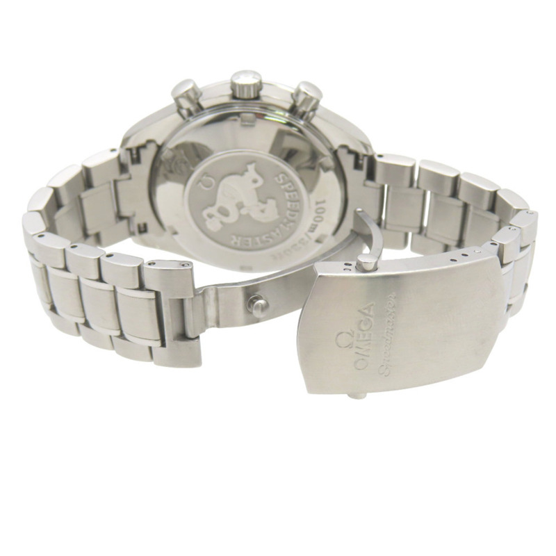 成色極佳的歐米茄超霸系列三曆星期日曆3220.50自動腕錶，不鏽鋼黑色錶盤，型號0423-3