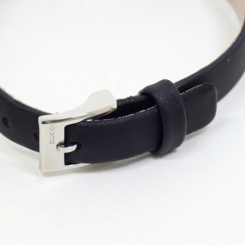 Gucci GUCCI 女士腕錶 G Frame 128.5 黑色錶盤 3P 鑽石 不鏽鋼石英錶-5