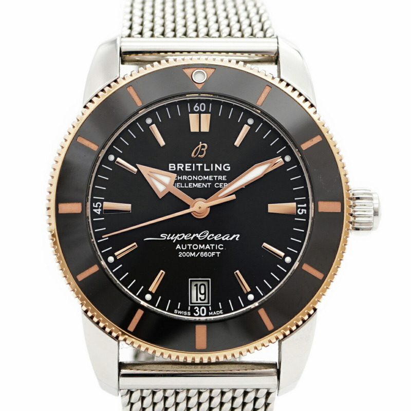 百年靈超級海洋文化系列 UB2010 黑色錶盤男士腕錶-0