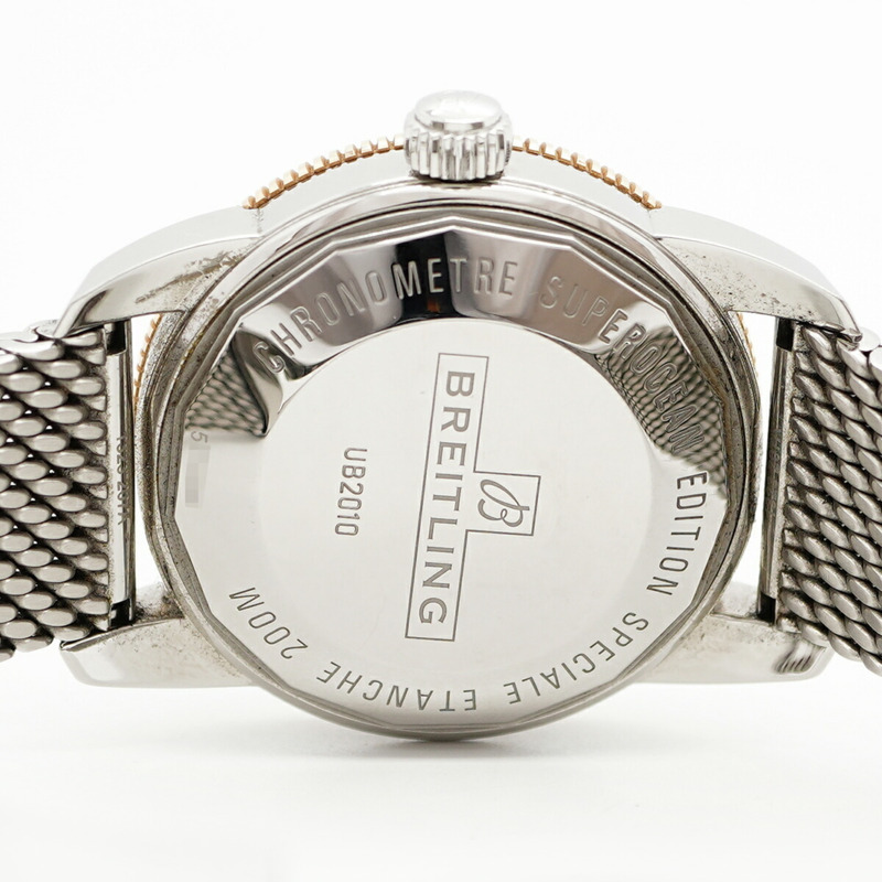 百年靈超級海洋文化系列 UB2010 黑色錶盤男士腕錶-5