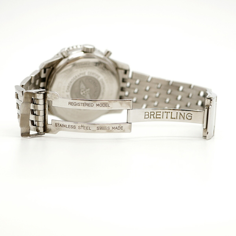 百年靈 Navitimer A19340 藍色錶盤男士腕錶-4