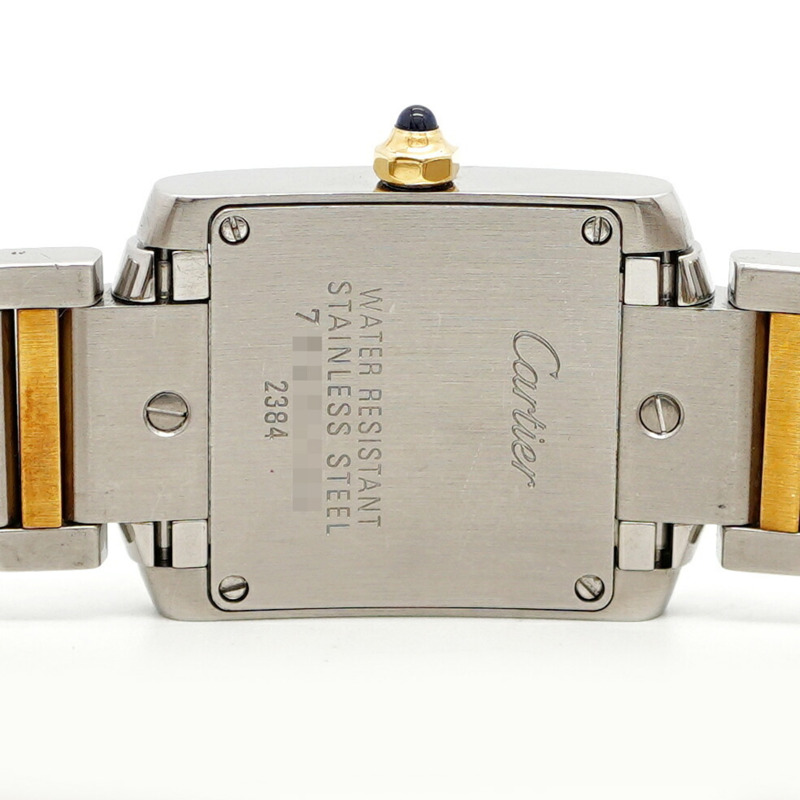 卡地亞 Tank Française SM 雙色腕錶 W51007Q4 白色錶盤 女士款-5