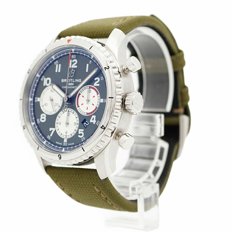 百年靈飛行員8型AB0119綠色錶盤男士腕錶-2