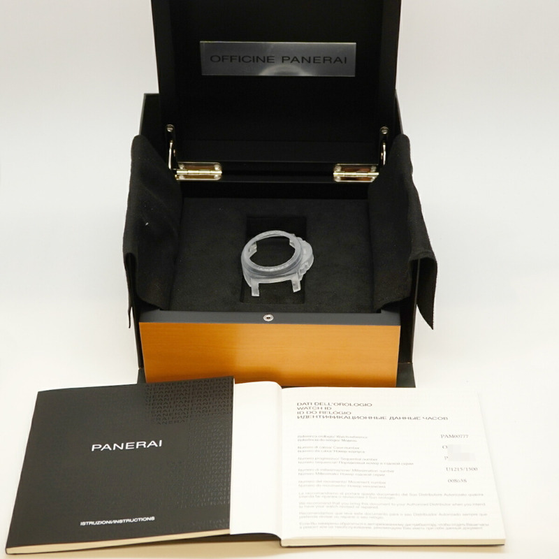 沛納海 Luminor Marina PAM00777 黑色錶盤男士腕錶-1