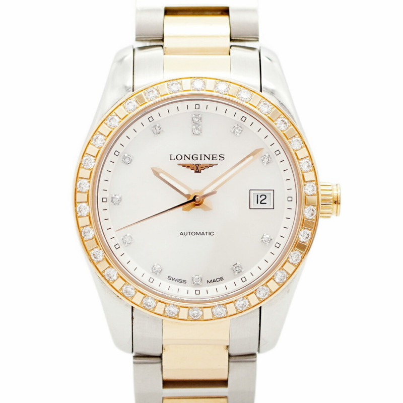 浪琴錶 Conquest Classic L2.285.5.88.7 白色錶盤小姐腕錶-0