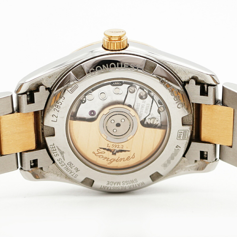 浪琴錶 Conquest Classic L2.285.5.88.7 白色錶盤小姐腕錶-5