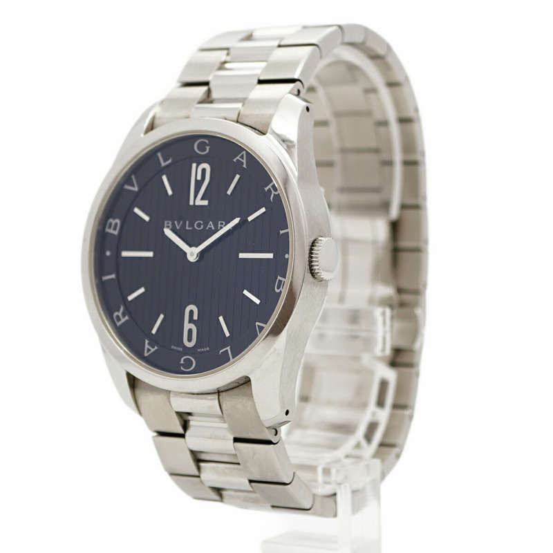 寶格麗 Solotempo ST42S 黑色錶盤男士腕錶-2