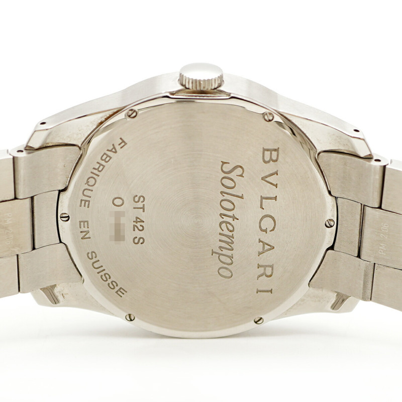 寶格麗 Solotempo ST42S 黑色錶盤男士腕錶-5