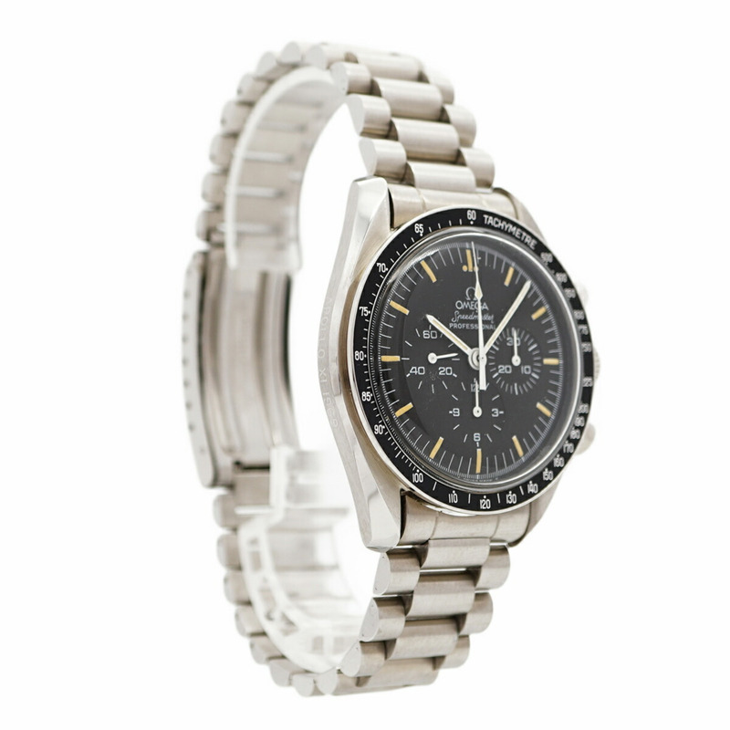 歐米茄超霸系列145.022黑色錶盤男士腕錶-3