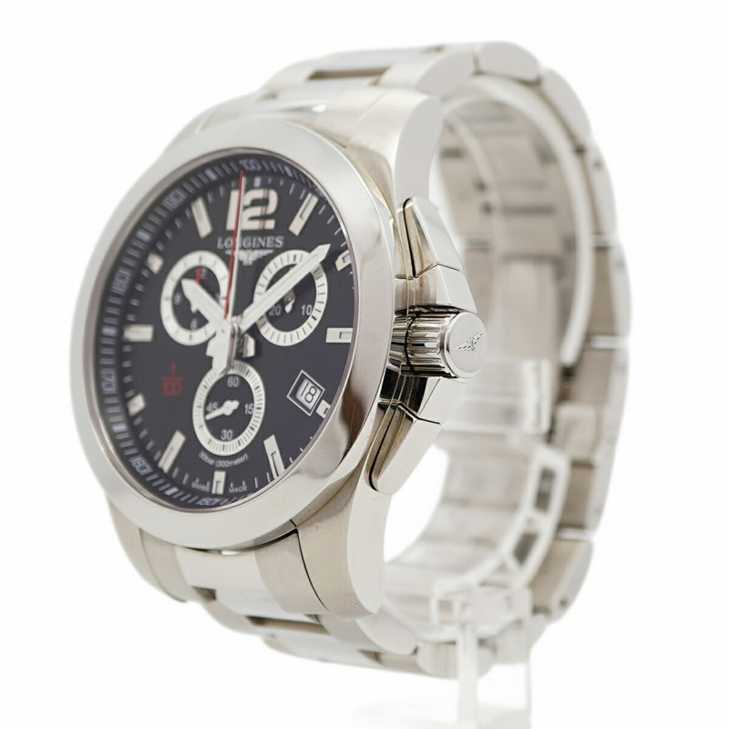 浪琴錶 Conquest L3.800.4.56.6 黑色錶盤男士腕錶-2