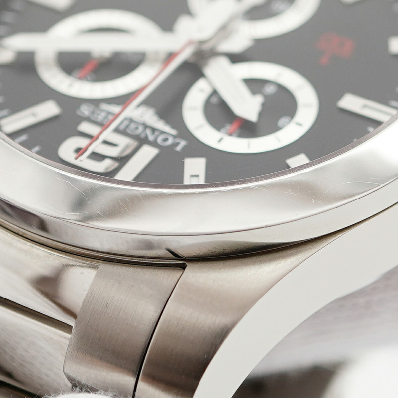 浪琴錶 Conquest L3.800.4.56.6 黑色錶盤男士腕錶-7