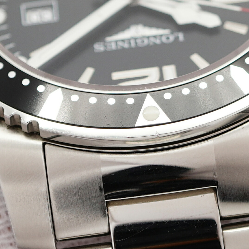 浪琴錶 HydroConquest L3.840.4.56.6 黑色錶盤男士腕錶-7