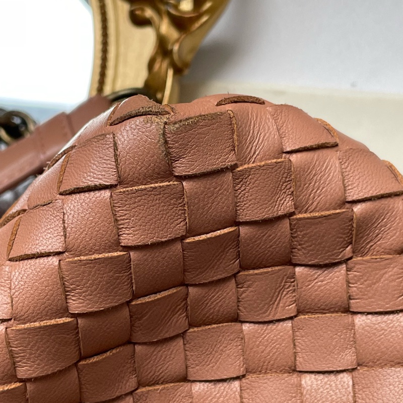 ▪️富貴選物FUGUEI▪️BV 藕粉色細編織肩背兩用包-6