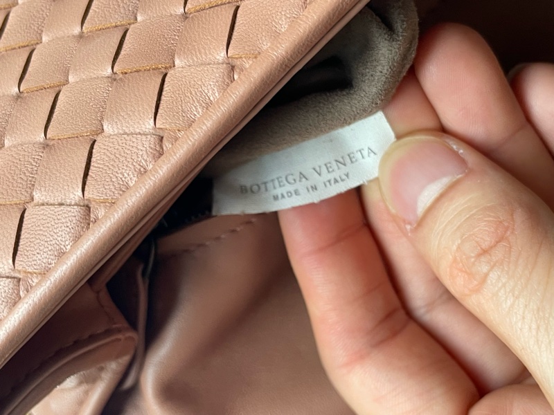 ▪️富貴選物FUGUEI▪️BV 藕粉色細編織肩背兩用包-16