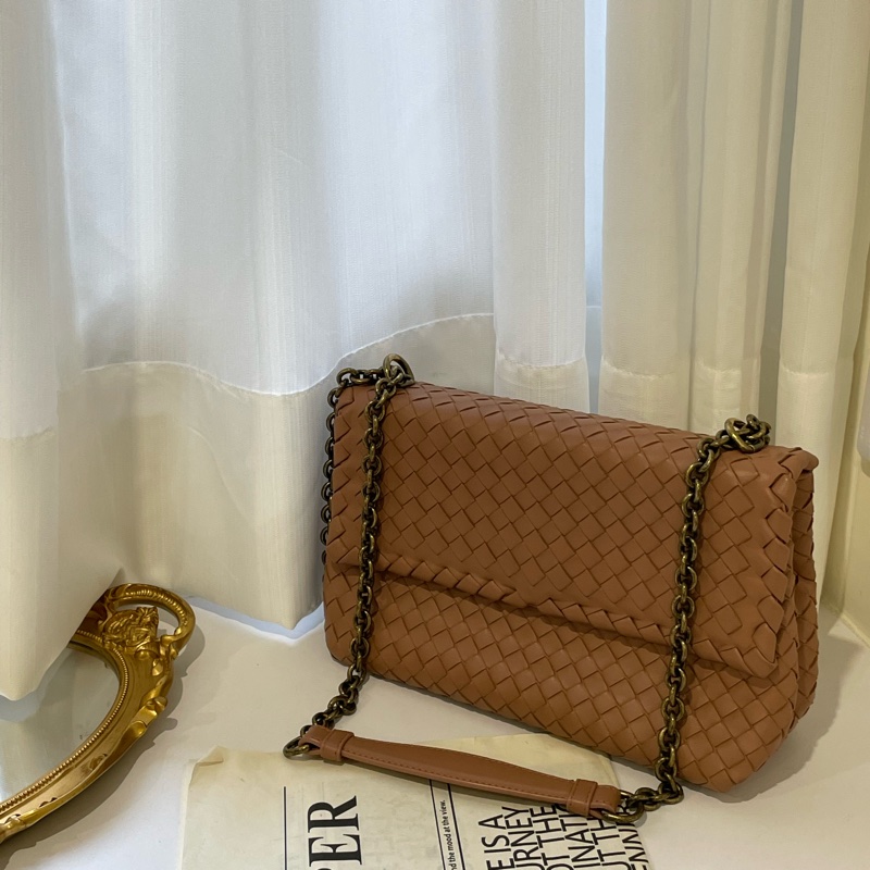 ▪️富貴選物FUGUEI▪️BV 藕粉色細編織肩背兩用包-18