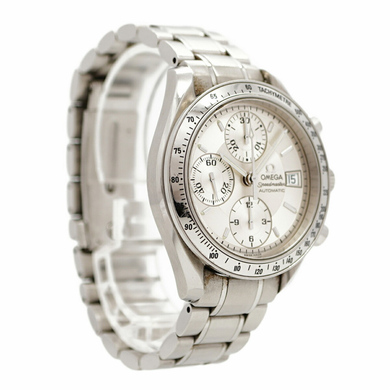 歐米茄超霸系列3513.30銀色錶盤男士腕錶-3