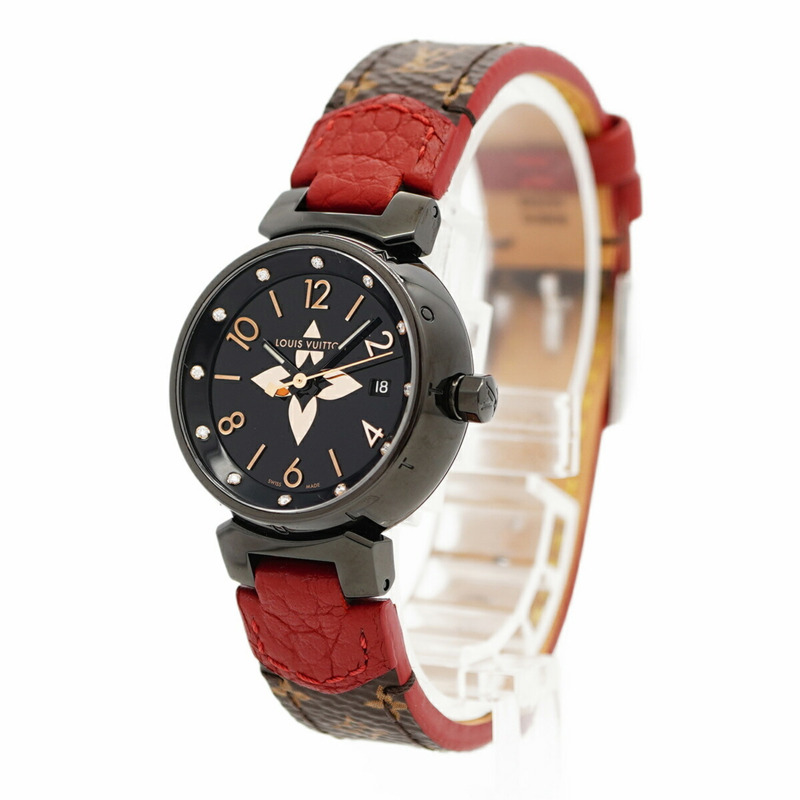 路易威登 Tambour QA047Z 黑色錶盤小姐腕錶-2