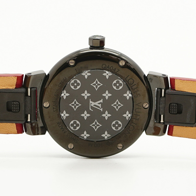 路易威登 Tambour QA047Z 黑色錶盤小姐腕錶-5