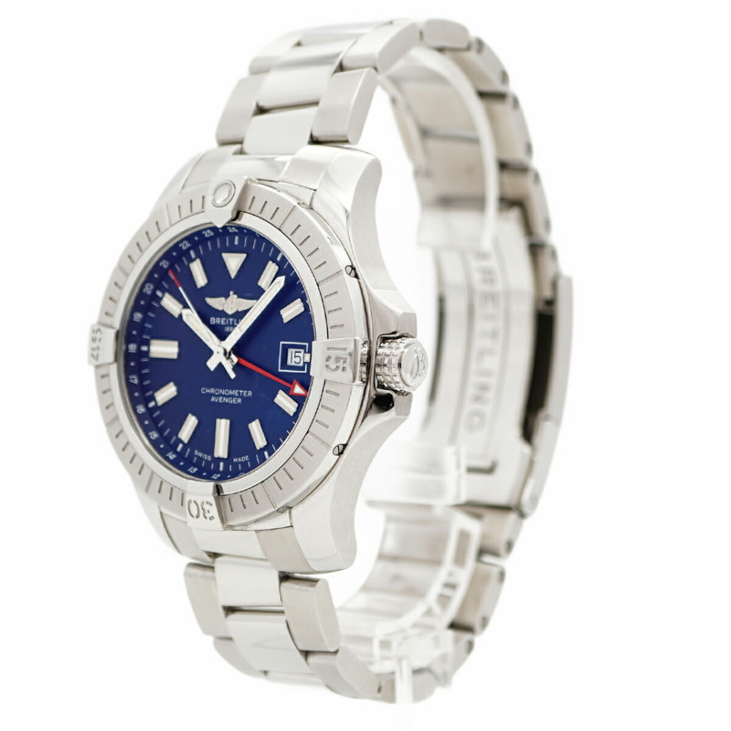 百年靈復仇者GMT A32395海軍藍錶盤男士腕錶-2