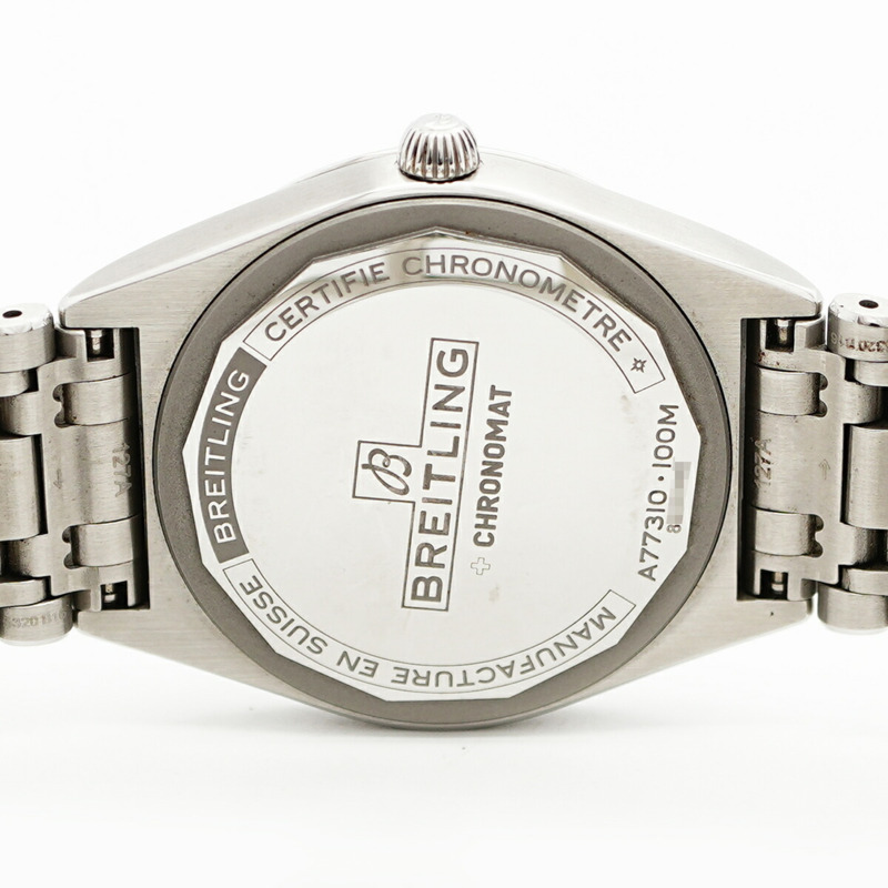 百年靈 Chronomat A77310 海軍藍錶盤女錶-5