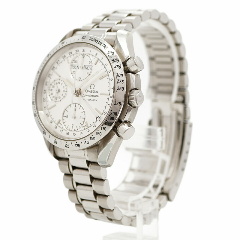 歐米茄超霸系列3521.30銀色錶盤男士腕錶-2