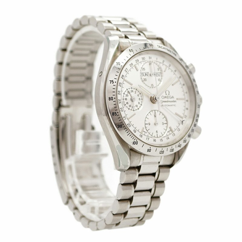 歐米茄超霸系列3521.30銀色錶盤男士腕錶-3