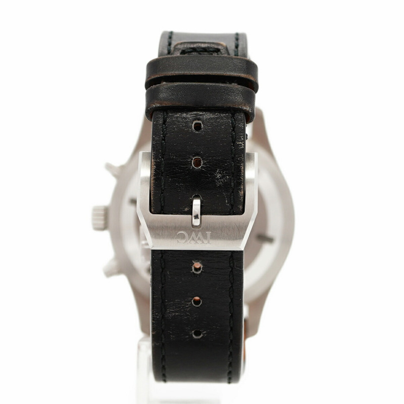 IWC萬國錶沙夫豪森飛行員系列IW377709男士黑色錶盤腕錶-8