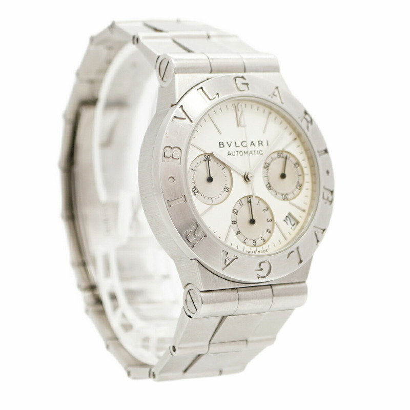 寶格麗 Diagono CH35S 白色錶盤男士腕錶-3