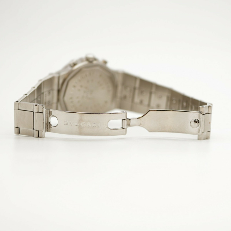 寶格麗 Diagono CH35S 白色錶盤男士腕錶-4