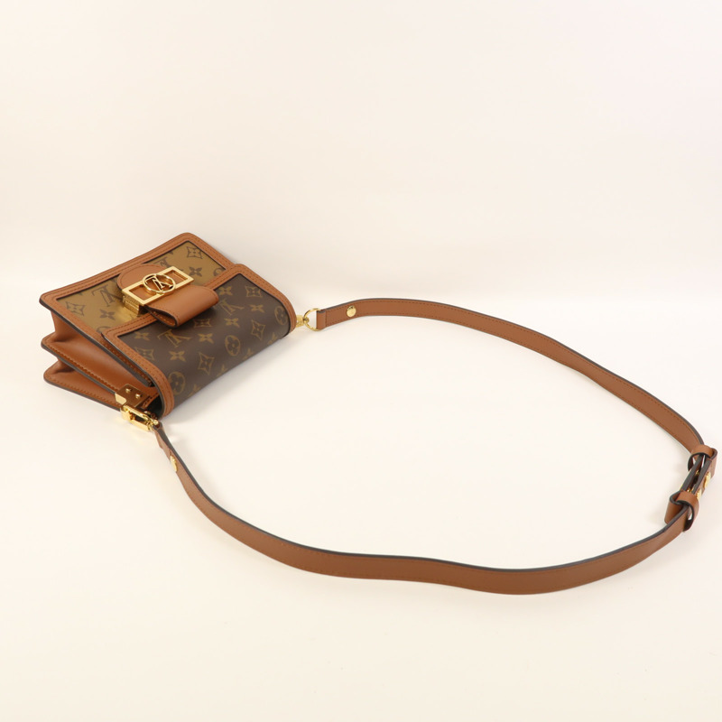 LOUIS VUITTON Monogram Reverse Mini Dauphine金扣肩背袋-7