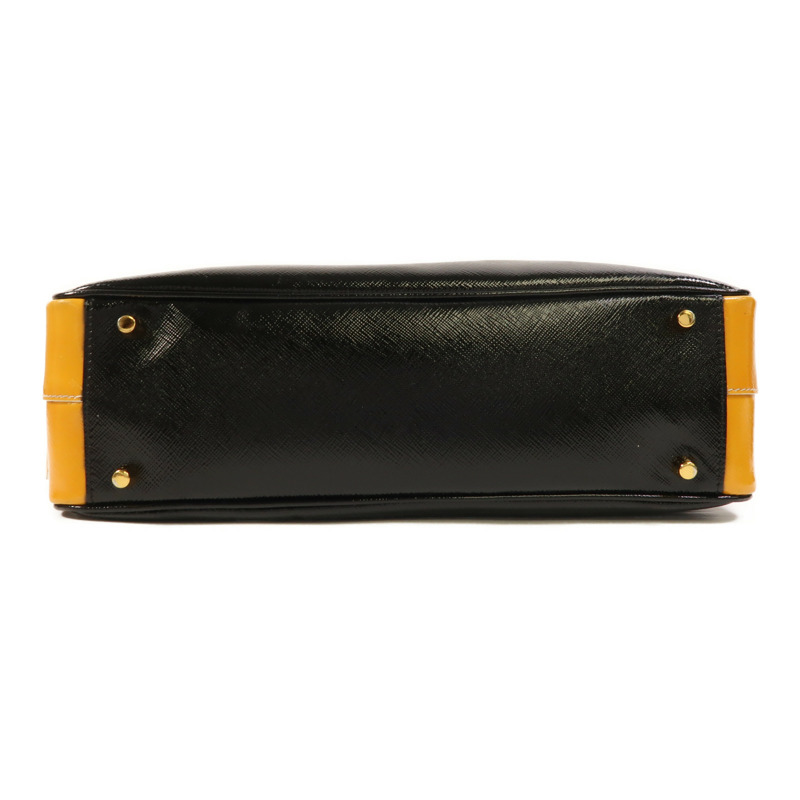 PRADA 漆皮皮革2 Way Shoulder金扣手挽肩背兩用袋-3