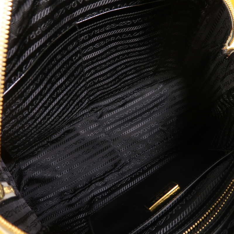 PRADA 漆皮皮革2 Way Shoulder金扣手挽肩背兩用袋-4