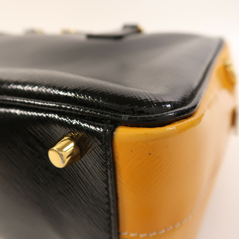 PRADA 漆皮皮革2 Way Shoulder金扣手挽肩背兩用袋-9