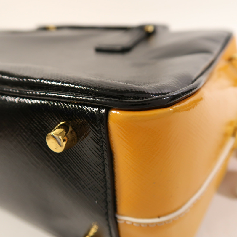 PRADA 漆皮皮革2 Way Shoulder金扣手挽肩背兩用袋-11