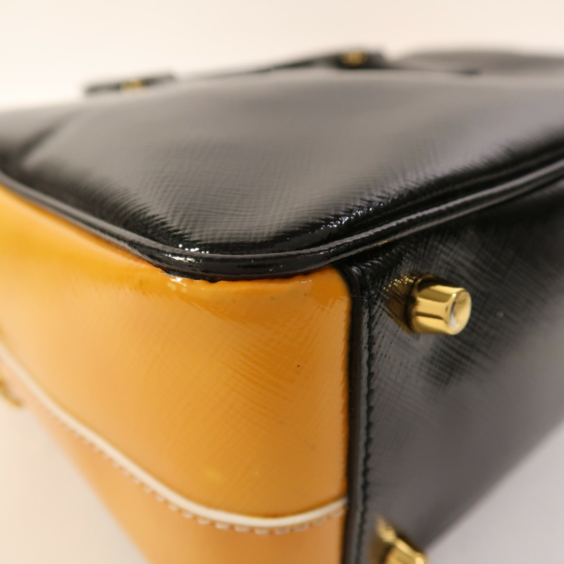 PRADA 漆皮皮革2 Way Shoulder金扣手挽肩背兩用袋-12