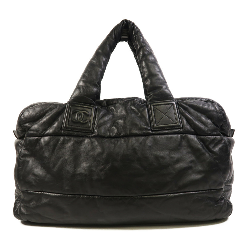 CHANEL 牛皮皮革Coco Cocoon銀扣手挽袋-1