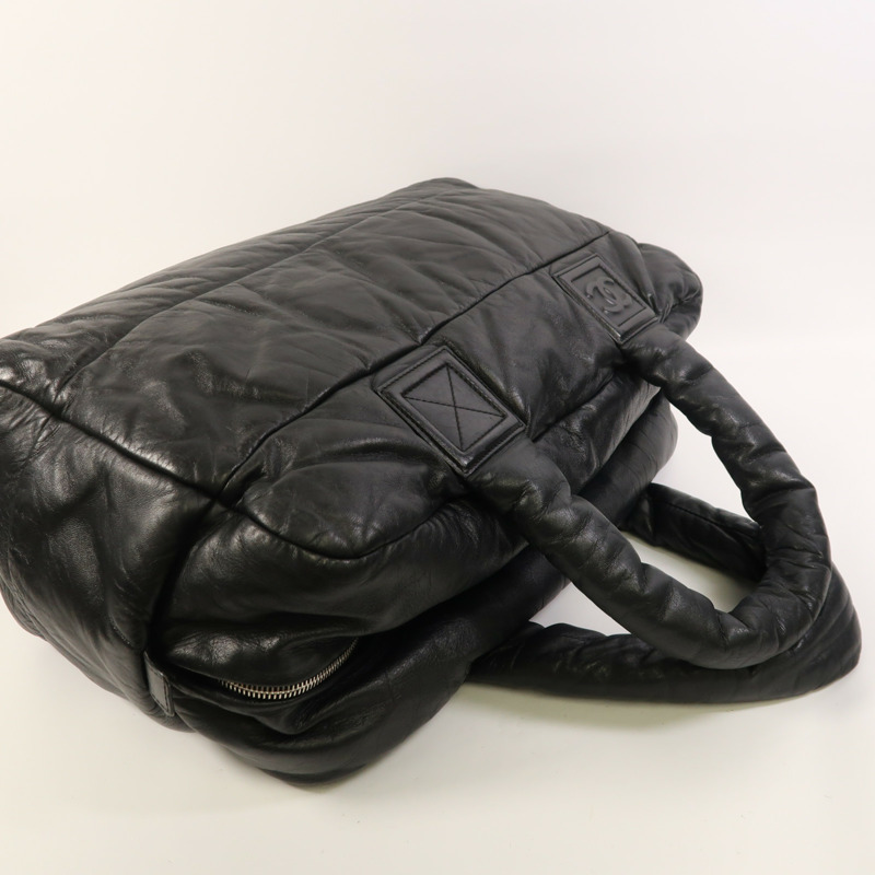 CHANEL 牛皮皮革Coco Cocoon銀扣手挽袋-9