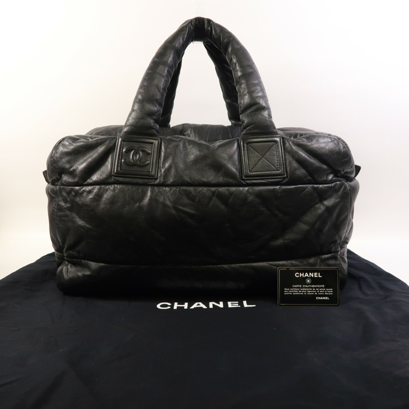 CHANEL 牛皮皮革Coco Cocoon銀扣手挽袋-10