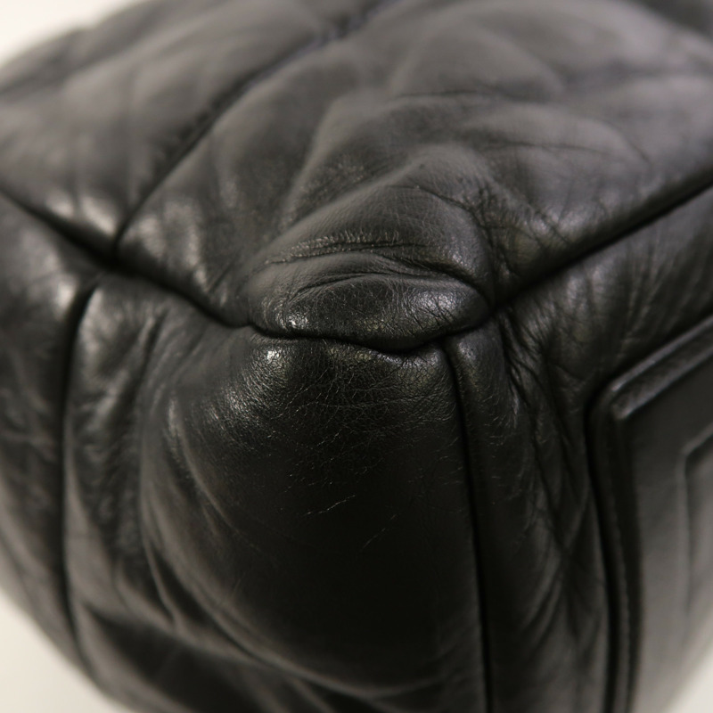 CHANEL 牛皮皮革Coco Cocoon銀扣手挽袋-14