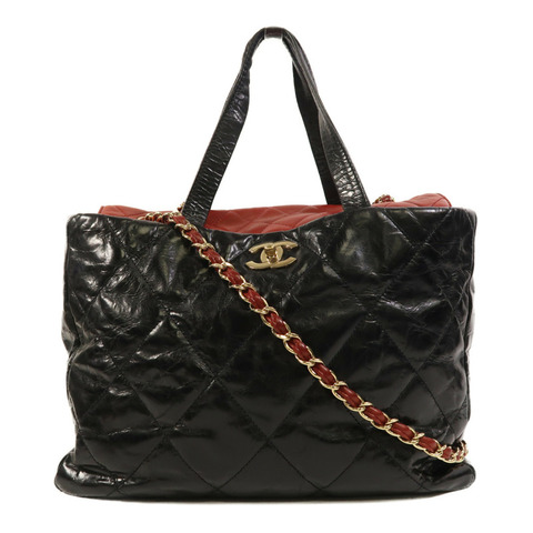 CHANEL 牛皮皮革/羊皮皮革Classic Portobello Tote金扣手挽肩背兩用袋