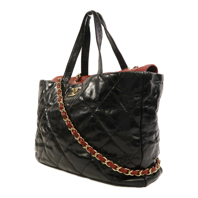 CHANEL 牛皮皮革/羊皮皮革Classic Portobello Tote金扣手挽肩背兩用袋-2